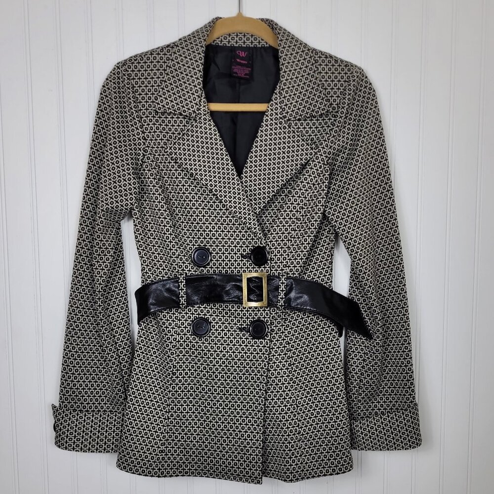Wrapper Tailored look Blazer/Jacket Black & White X/O Design Women's SZ M